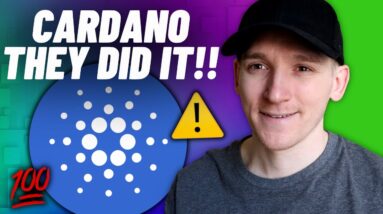 Cardano ADA: They Did it!! (Bear Market Buildoors!)