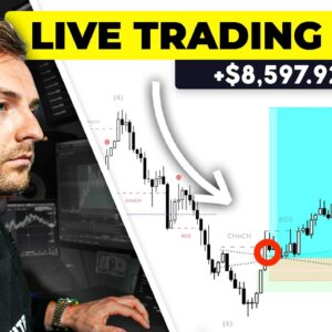 LIVE DAY TRADING - How I Profit $8,597 Risking $1k [10x Strategy]
