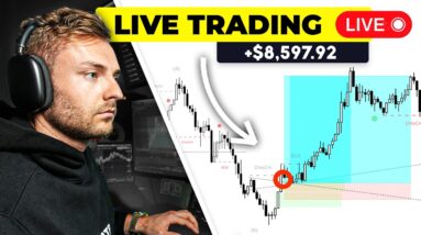 LIVE DAY TRADING - How I Profit $8,597 Risking $1k [10x Strategy]